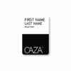 The CAZA® Group | White/Black Split Name Tag (Vertical)