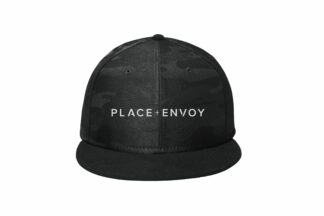 PLACE + Envoy | New Era® Camo Flat Bill Snapback Cap- Embroidered