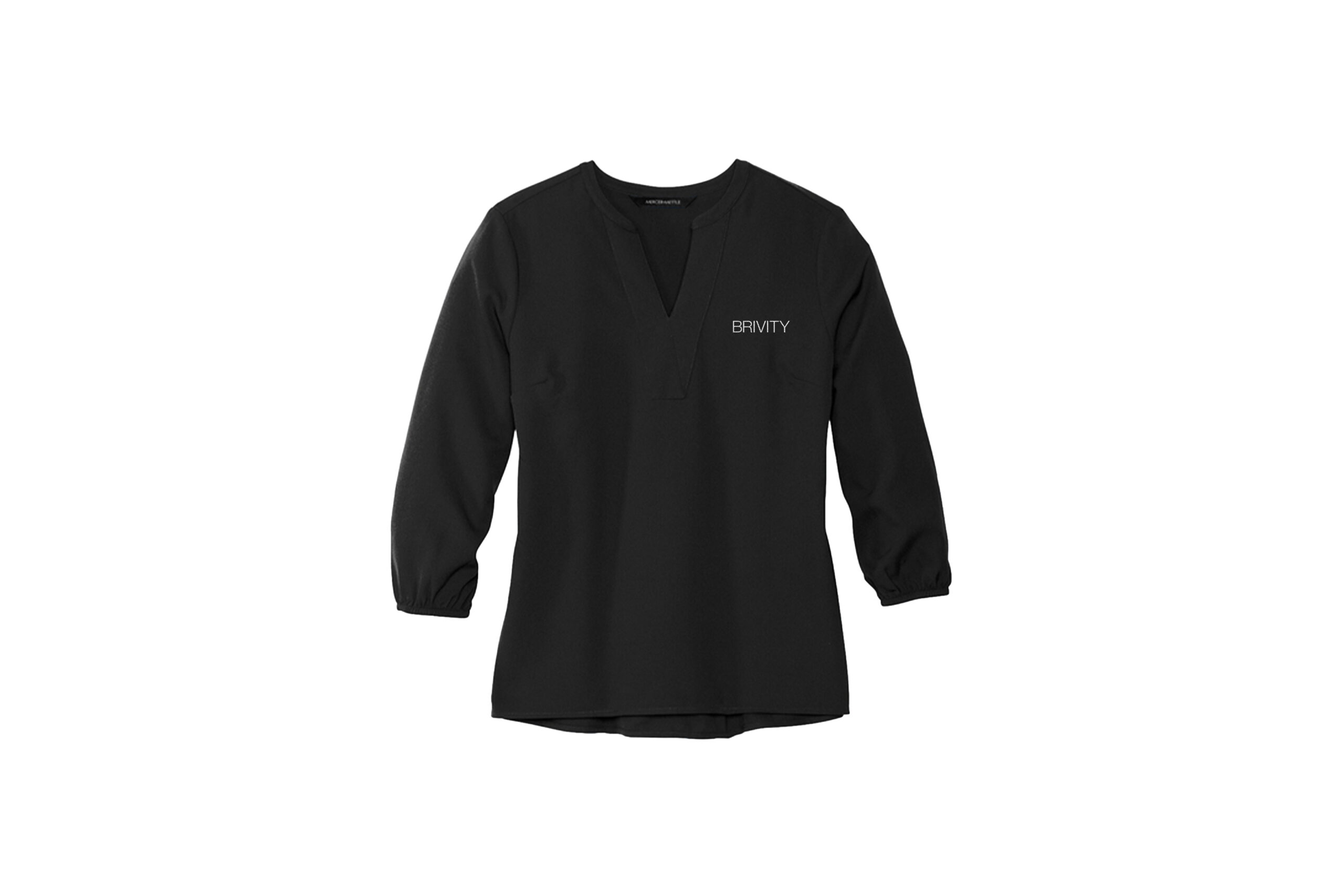 Brivity | Mercer+Mettle® Women's Stretch Crepe Long Sleeve Camp Blouse - Image 2